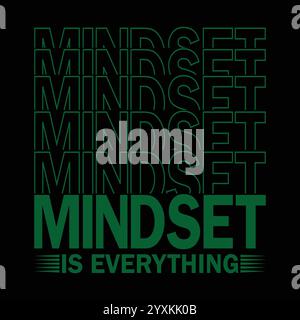 Mindset Ist Alles Typografie Design Stock Vektor