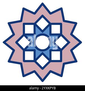 Schönes islamisches geometrisches Muster - elegantes arabisches Sterndesign für Wohnkultur, digitale Kunst und Druck Stock Vektor