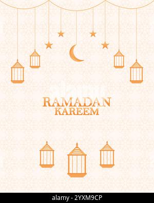 Ramadan Kareem, islamische Grüße Hintergrund Vektor-Design Stock Vektor