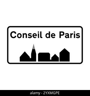 Das Symbol des Pariser Rates heißt conseil de Paris in französischer Sprache Stockfoto