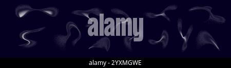 Weiße Pulverstruktur mit Streukorn- und Staubeffekt. Mehl oder Zuckerspritzer. Abbildung des flachen Vektors isoliert Stock Vektor