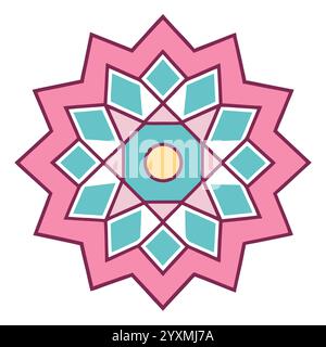 Schönes islamisches geometrisches Muster - elegantes arabisches Sterndesign für Wohnkultur, digitale Kunst und Druck Stock Vektor