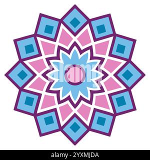 Schönes islamisches geometrisches Muster - elegantes arabisches Sterndesign für Wohnkultur, digitale Kunst und Druck Stock Vektor