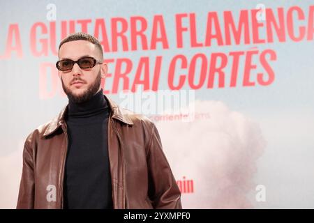 Madrid, Spanien. März 2022. C. Tangana nimmt am 17. Dezember 2024 im Hotel URSO am Fotoruf von „La Guitarra Flamenca de Yerai Cortes“ in Madrid Teil. Quelle: SIPA USA/Alamy Live News Stockfoto