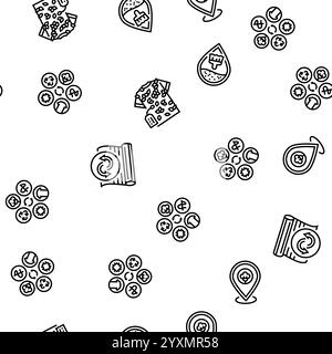 Nachhaltige Mode Textil Öko nahtlose Muster Vektor Stock Vektor