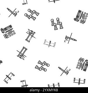 Croquet Hammer Spiel Ball nahtlose Muster Vektor Stock Vektor