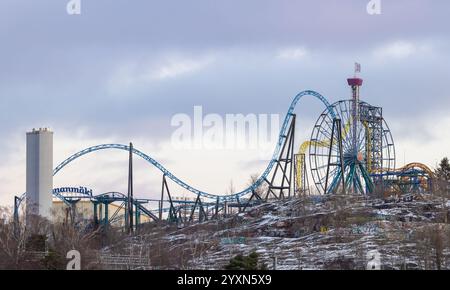 Vergnügungspark Linnanmäki in Helsinki Stockfoto