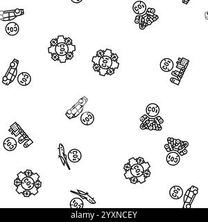 Kohlenstoffabscheidung co2-Speicherung nahtloser Mustervektor Stock Vektor