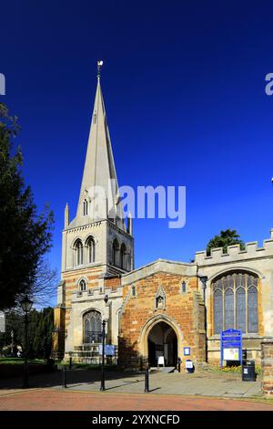 All Hallows Pfarrei Kirche, Wellingborough Stadt, Northamptonshire, England, UK Stockfoto