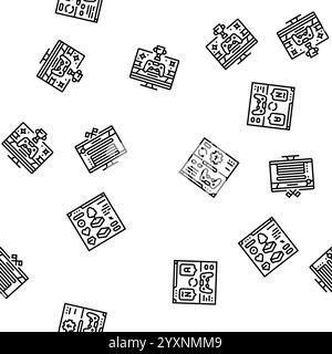 Spieleentwicklung Computer nahtlose Muster Vektor Stock Vektor