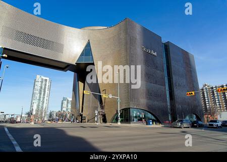 Calgary Kanada - 29. Dezember 2023 - Studio Bell, Heimstadion des National Music Centre Stockfoto