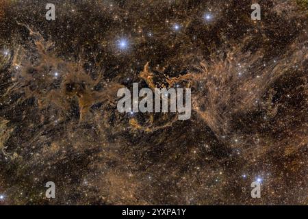 Molekulare Wolken LBN 552 und LDN 1228 in Cepheus. Stockfoto