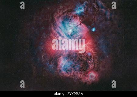 Der offene Sternhaufen NGC 2244 im Rosettennebel. Stockfoto