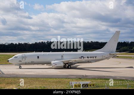 P-8A Poseidon Anti-U-Boot-Flugzeug der US Navy. Stockfoto