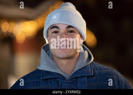 Les Arcs, Frankreich. Dezember 2024. Theo Christine nahm am 17. Dezember 2024 am Ollie Photocall im Rahmen des Les Arcs Film Festivals 2024 in Bourg-Saint-Maurice, Les Arcs, Frankreich Teil. Foto: Aurore Marechal/ABACAPRESS. COM Credit: Abaca Press/Alamy Live News Stockfoto