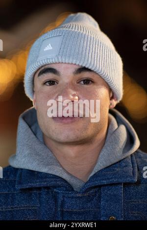 Les Arcs, Frankreich. Dezember 2024. Theo Christine nahm am 17. Dezember 2024 am Ollie Photocall im Rahmen des Les Arcs Film Festivals 2024 in Bourg-Saint-Maurice, Les Arcs, Frankreich Teil. Foto: Aurore Marechal/ABACAPRESS. COM Credit: Abaca Press/Alamy Live News Stockfoto