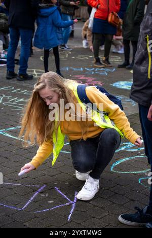 Jugendstreik in Truro Cornwall Stockfoto