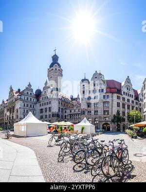 Neues Rathaus, Leipzig, Deutschland Stockfoto