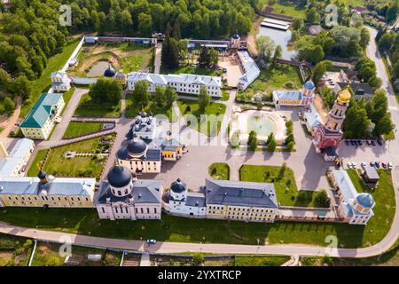 Luftaufnahme von Voznesenskaya Davidovsky poustinia Stockfoto