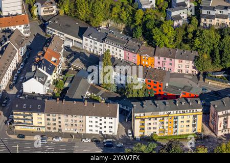 Luftaufnahme, Rotlichtbezirk Düppenbeckerstraße, Rotlichtbezirk Bordellstraße, Mittelstadt, Hagen, Ruhrgebiet, Nordrhein-Westfalen, De Stockfoto