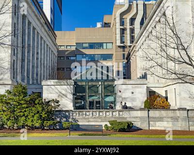 Harvard Medical School, Blavatnik Institute, Gebäude C, Gebäudeeingang, Boston, Massachusetts, USA Stockfoto