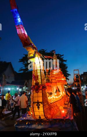 Light Boat Festival (Boun Lai Heua Fai) in Luang Prabang, Laos Stockfoto