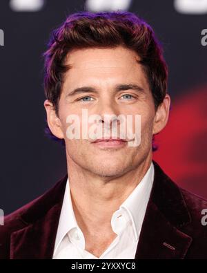 HOLLYWOOD, LOS ANGELES, KALIFORNIEN, USA - 16. DEZEMBER: James Marsden kommt zur Los Angeles Premiere von Paramount Pictures Sonic the Hedgehog 3, die am 16. Dezember 2024 im TCL Chinese Theatre IMAX in Hollywood, Los Angeles, Kalifornien, USA stattfand. (Foto: Xavier Collin/Image Press Agency) Stockfoto