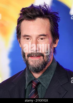 HOLLYWOOD, LOS ANGELES, KALIFORNIEN, USA - 16. DEZEMBER: Keanu Reeves kommt zur Los Angeles Premiere von Paramount Pictures Sonic the Hedgehog 3, die am 16. Dezember 2024 im TCL Chinese Theatre IMAX in Hollywood, Los Angeles, Kalifornien, USA stattfand. (Foto: Xavier Collin/Image Press Agency) Stockfoto