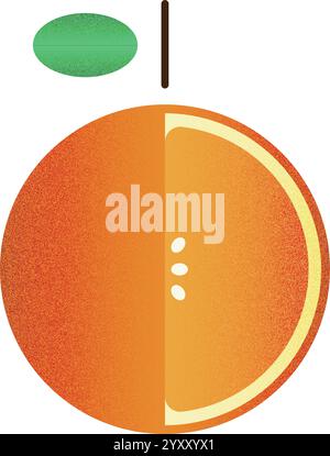 Vektor Frucht Helf Orange Cartoon Vektor Illustration isoliertes Objekt Stock Vektor