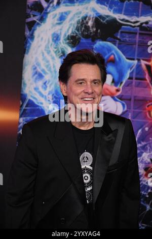 Am 16. Dezember 2024 nimmt der Schauspieler Jim Carrey am 16. Dezember 2024 an der Premiere von Paramounts Sonic the Hedgehog 3 im TCL Chinese Theatre in Los Angeles, Kalifornien, USA Teil. Foto: Barry King/Alamy Stock Photo Stockfoto