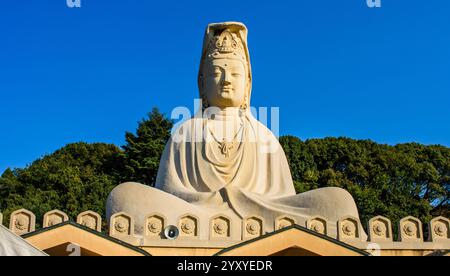 Statue von Ryozen Kannon Buddha, Göttin der Barmherzigkeit, im Ryozen Kannon Tempel, Gedenkstätte zu Ehren aller Opfer des Pazifikkriegs, im historischen Viertel Gion Stockfoto