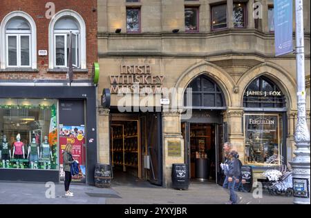 Dublin, Irland - 14. Juni 2024: Eintritt zum Irish Whiskey Museum Stockfoto