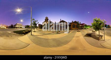 360 Grad Panorama Ansicht von 360 Panorama der Mrs McGrath Returns Sculpture entlang des Cobb Highway Hay Riverina New South Wales Australien