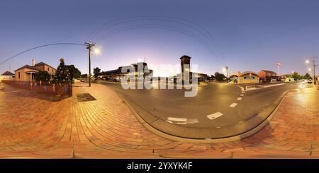 360 Grad Panorama Ansicht von 360°-Panorama des historischen Imperial Hotels in Coonabarabran New South Wales Australien