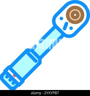 Drehmomentschlüssel Auto Reparatur Werkzeug Farbe Symbol Vektor Illustration Stock Vektor