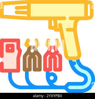 Timing Light Car Repair Tool Farbe Symbol Vektor Illustration Stock Vektor