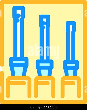 Schraubendreher Auto Reparatur Werkzeug Farbe Symbol Vektor Illustration Stock Vektor