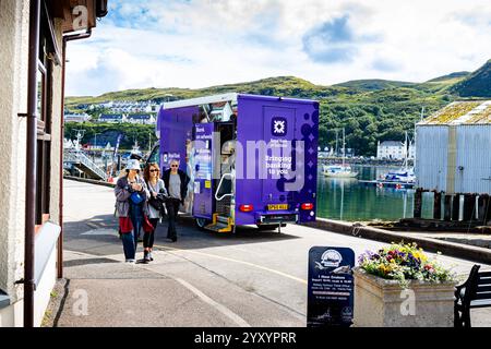 Fährhafen von Mallaig, Lochaber, Inverness-shire: 2024-022-07: In der Highland Region Schottlands Stockfoto