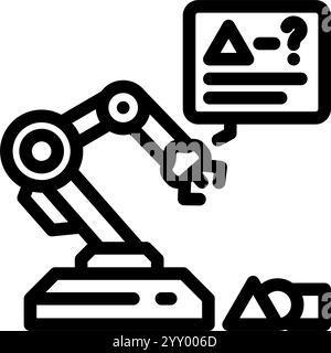 Illustration des Symbols zur Verstärkung der Linie für maschinelles Lernen Stock Vektor