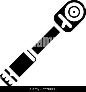 Drehmomentschlüssel Autoreparaturwerkzeug Glyphe Symbol Vektor Illustration Stock Vektor
