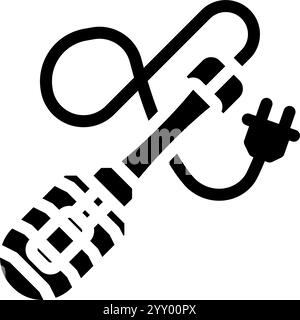 Werkstattleuchte Autoreparaturwerkzeug Glyphe Symbol Vektor Illustration Stock Vektor