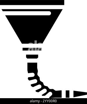 Trichter Auto Reparatur Werkzeug Glyphe Symbol Vektor Illustration Stock Vektor