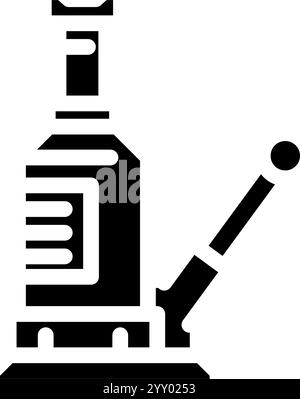 jack Car Repair Tool Glyph Symbol Vektor Illustration Stock Vektor