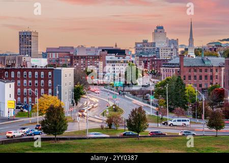 Malerischer Blick auf Worcester Worcester, Massachusetts, New England, USA Stockfoto