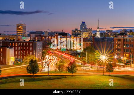 Malerischer Blick auf Worcester Worcester, Massachusetts, New England, USA Stockfoto