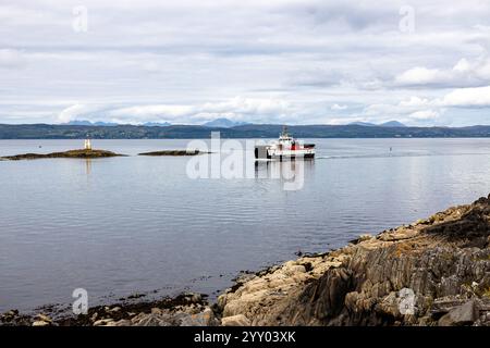 Fährhafen von Mallaig, Lochaber, Inverness-shire: 2024-022-07: In der Highland Region Schottlands Stockfoto