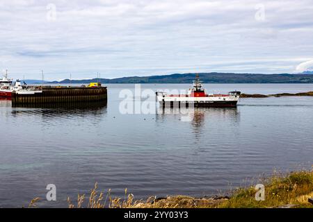 Fährhafen von Mallaig, Lochaber, Inverness-shire: 2024-022-07: In der Highland Region Schottlands Stockfoto