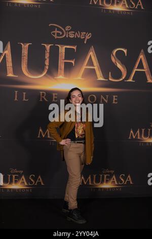 Via Vigevano, 18, Mailand, Italien, 17. Dezember, 2024, Arianna Craviotto während des Photocall 'MUFASA: IL RE LEONE' - Nachrichten Stockfoto