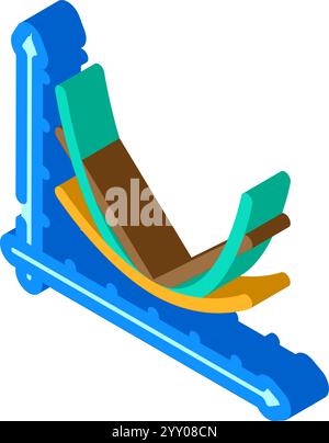 Verlustfunktionsdiagramm Maschinelles Lernen Isometrisches Symbol Vektorillustration Stock Vektor