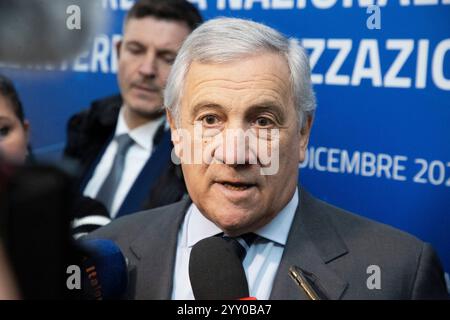 Mailand, Italien. Dezember 2024. Nella foto Antonio Tajani Vicepresidente del Consiglio dei ministri della Repubblica italianaMilano - Italia - Cronaca Mercoled&#xec;, 18 Dicembre, 2024 (Foto di Marco Ottico/Lapresse) Generalstaatsangehörige der Diplomatie XVII Mailand, Italien - Nachrichten Mittwoch, 18. Dezember 2024 (Foto von Marco Ottico/Lapresse) Credit: LaPresse/Alamy Live News Stockfoto